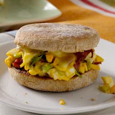 Egg Salad, Cheese and Bacon on Toasted English Muffins