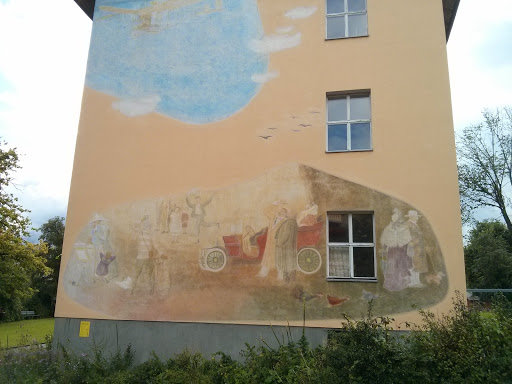 Wandkunst am Schulhaus Heimat