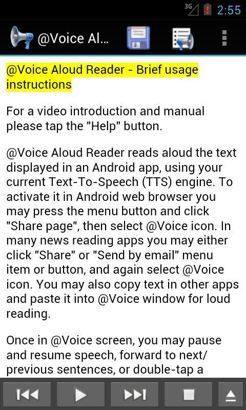 Android application @Voice Premium License screenshort