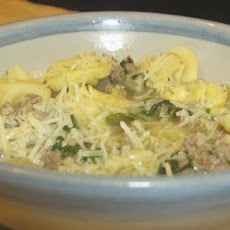 Sausage Tortellini Soup for 2