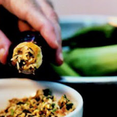 Stuffed Baby Eggplants and Zucchini in Pomegranate Sauce