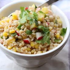 Chipotle Barley Salad with Corn, Zucchini, and Radishes