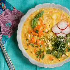 Garden Corn Chowder With Basil & Chives