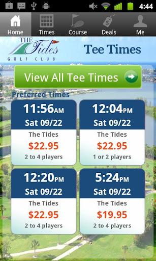 The Tides Golf Tee Times