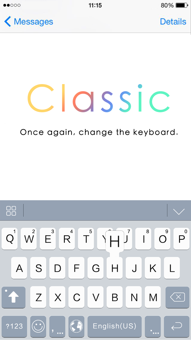 Android application Classic theme Emoji Keyboard screenshort