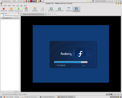 Fedora 9 di Vmware Server