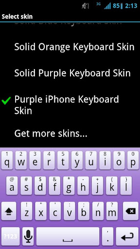 Purple Keyboard Skin