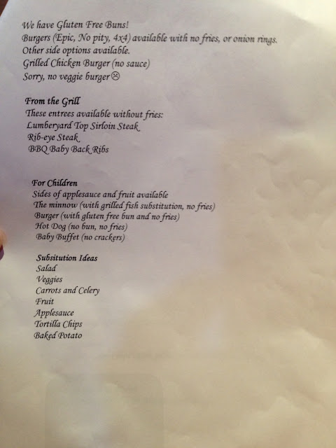 Gluten free options