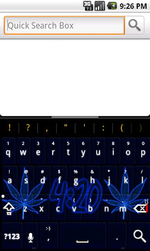 Pot Leaf 420 Blue Keyboard