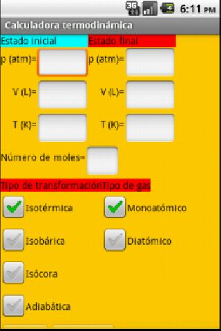 Calculadora Termodinámica