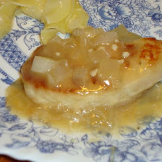 Turkey Medallions With Caramelized Onion Cider Sauce