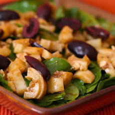 Arugula Salad Recipe with Hearts of Palm, Kalamata Olives, and Gorgonzola