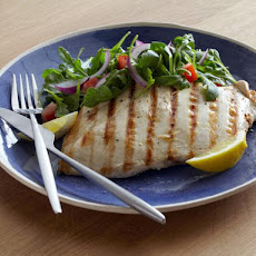 Grilled Chicken Paillard with Lemon and Black Pepper and Arugula-Tomato Salad