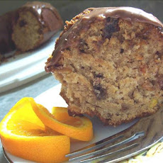 Sesame Spice Cake With Chocolate Orange Glaze