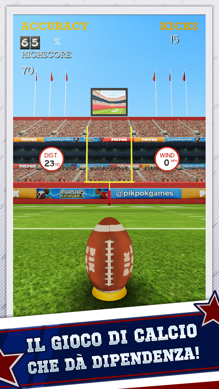 Android application Flick Kick Field Goal screenshort