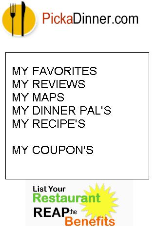 Pickadinner Restaurant Finder