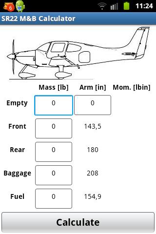 Cirrus SR-22 Mass Balance