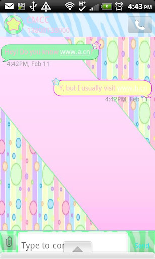 GO SMS THEME PastelPolkaDots