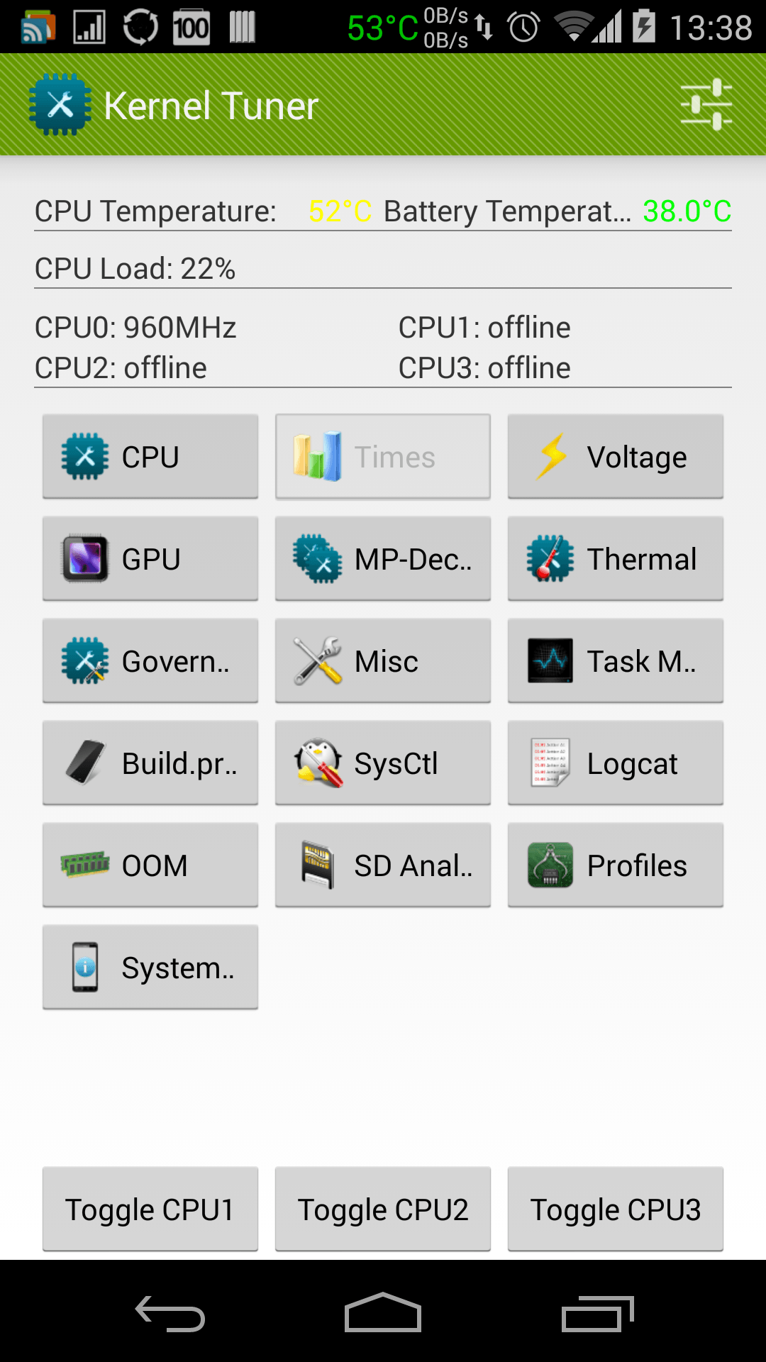 Android application [ROOT]Kernel Tuner Pro screenshort