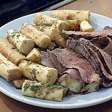 Marinated Flank Steak with Stewed Florida Swamp Cabbage