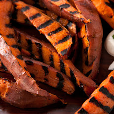 Grilled Sweet Potatoes with Sour Cream and Lime Recipe