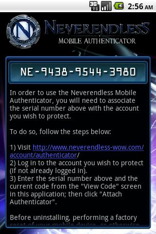 Neverendless Authenticator