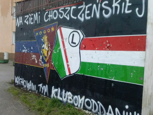 Graffiti przyjaźni Pogoń-Legia