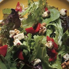 Herb Salad with Feta, Roasted Red Peppers, and Toasted Nuts