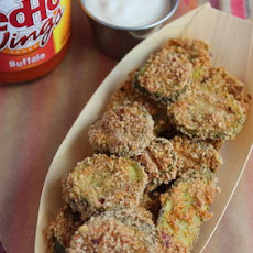 Baked Buffalo Pickle Chips