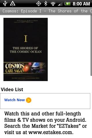 Cosmos Episode I: Cosmic Ocean