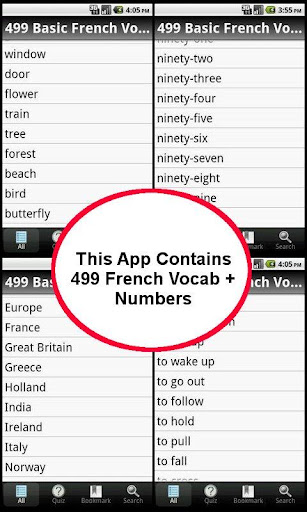 【免費教育App】499 Basic French Vocab + Numbe-APP點子