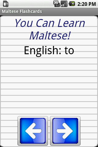 English to Maltese Flashcards
