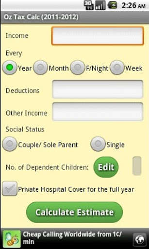 Oz Tax Calc