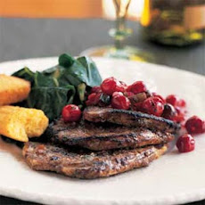 Jerk Turkey Cutlets with Cranberry-Habanero Salsa