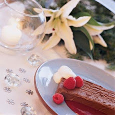 Chocolate Truffle Loaf with Raspberry Sauce