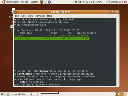 test disk test disk
