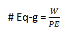 formula equivalente gramo
