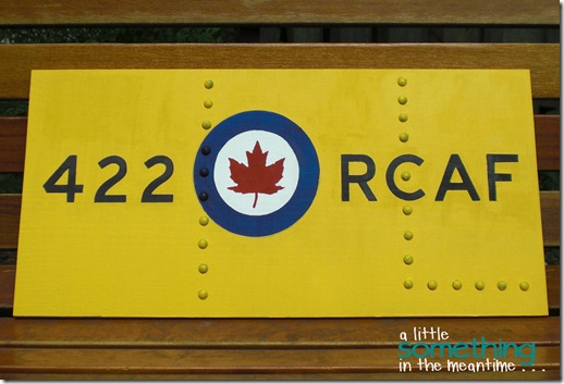 RCAF Sign Finished On Bench WM