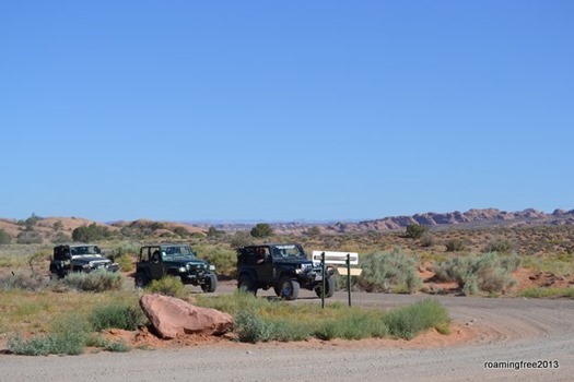 Here come some Jeeps -- We'll watch them!