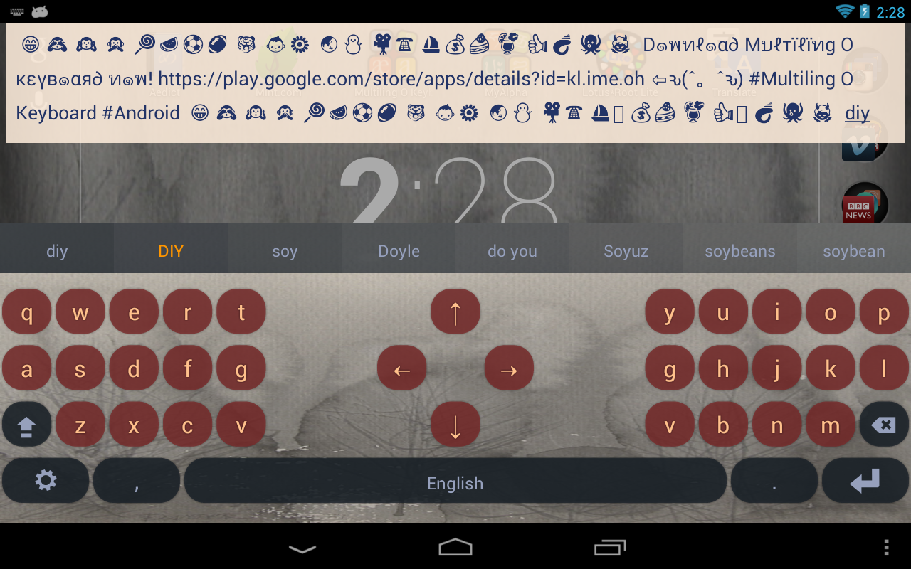 Multiling O Keyboard + emoji - screenshot
