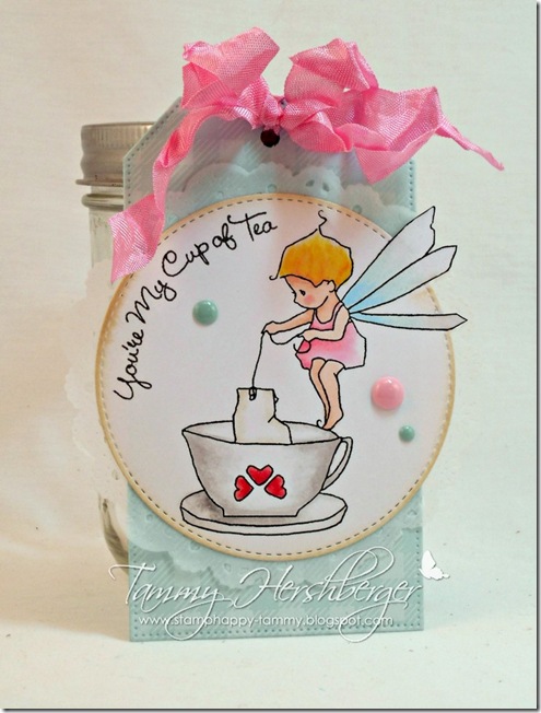 Tiny Teacup Fairy tag by Tammy Hershberger