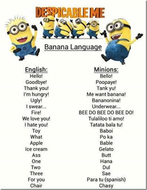 Minions language