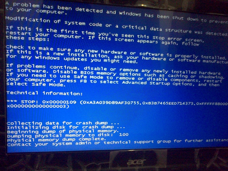 Mengatasi Blue Screen Windows 7 Dump Memory