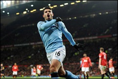 Sergio Aguero anotó el gol del triunfo para el Manchester City