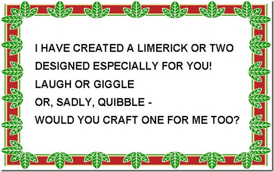 HERE IS A LIMERICK....
