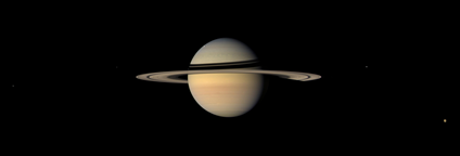 Saturno e alguns de seus satélites