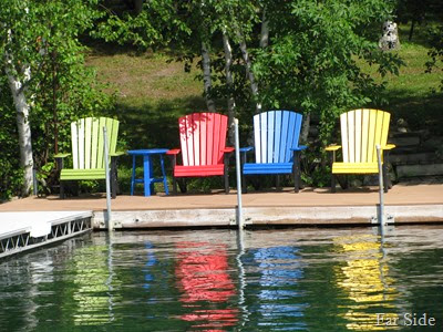Chairs on Bad medicine Lake