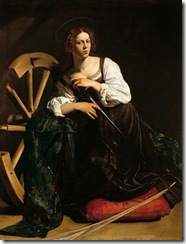 “Santa Catalina de Alejandría” Caravaggio. (Museo Thyssen Madrid)