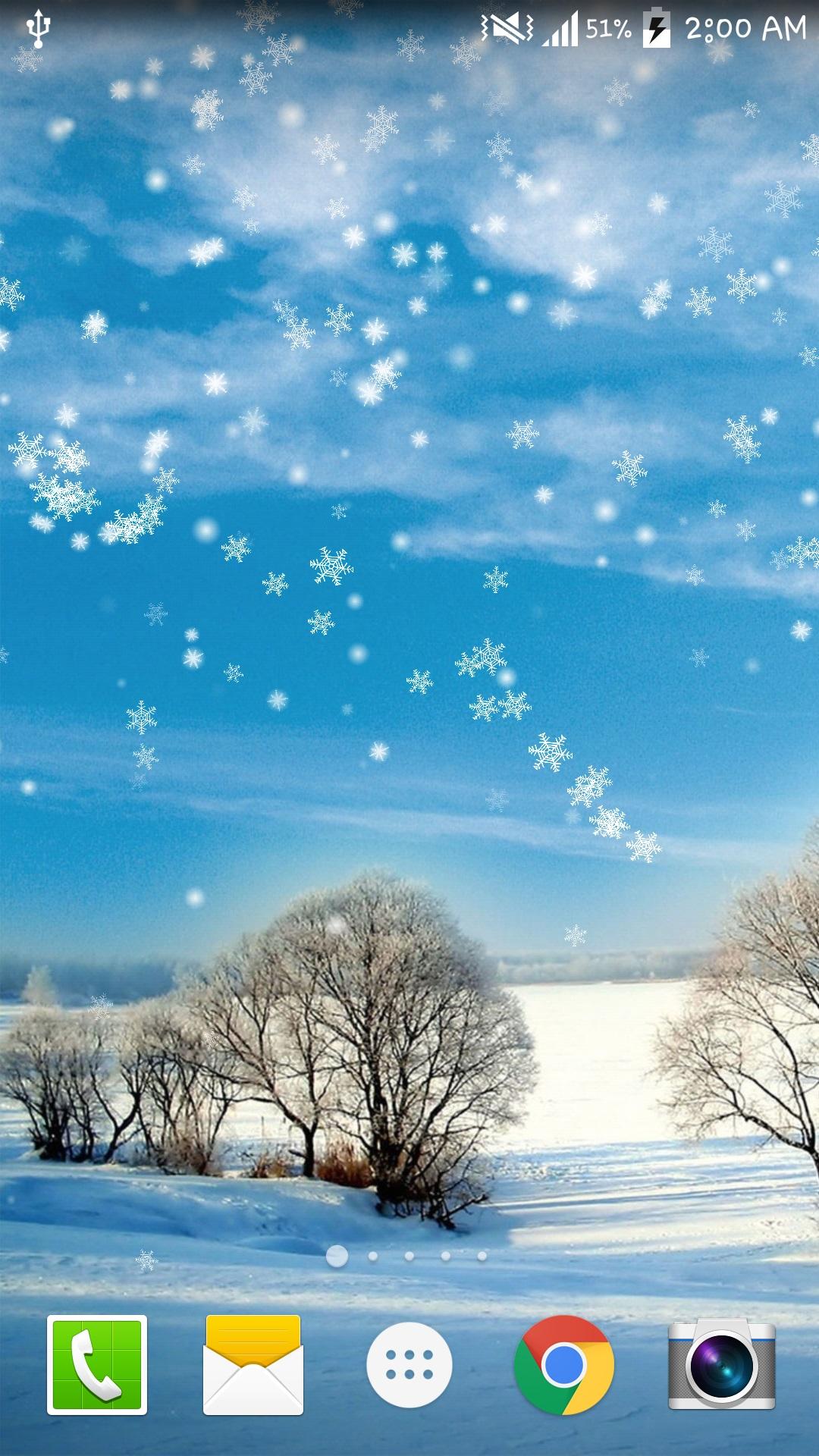 Android application Winter Snow live wallpaper screenshort