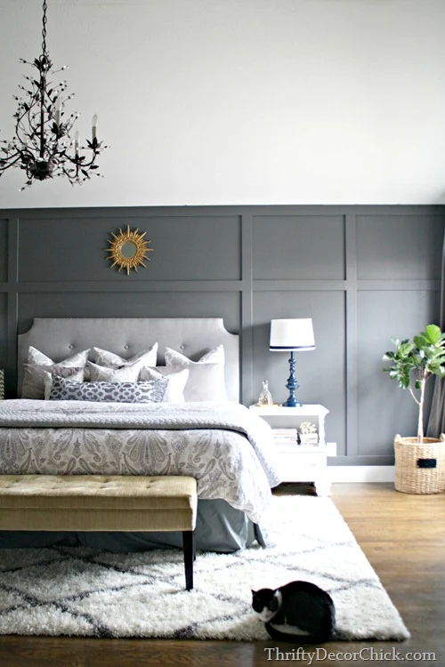 gray bedding bedroom